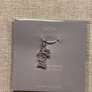 Origami Owl Core Sterling Silver 'Mom' Pendant Charm